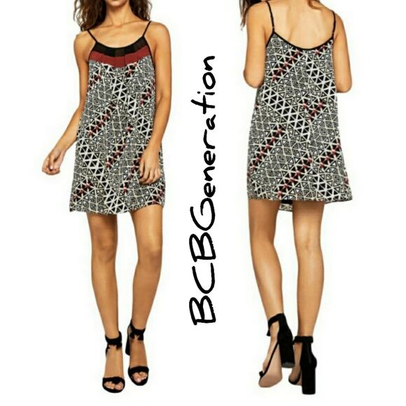 NEW BCBGeneration Aztec Sleeveless Cami Mini Dress - Small - Picture 1 of 6